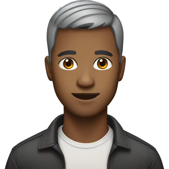 male portrait with short hair emoji