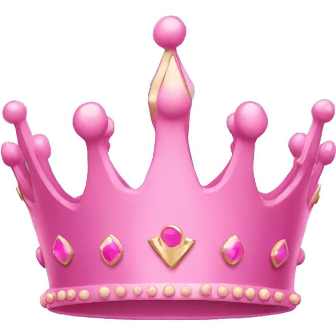 Pink crown emoji
