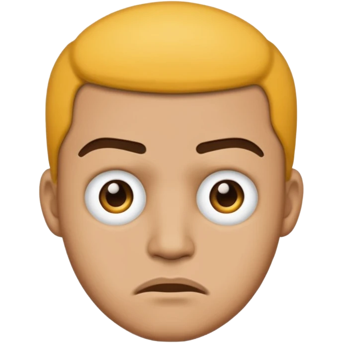 lightskin man emoji with a frown emoji