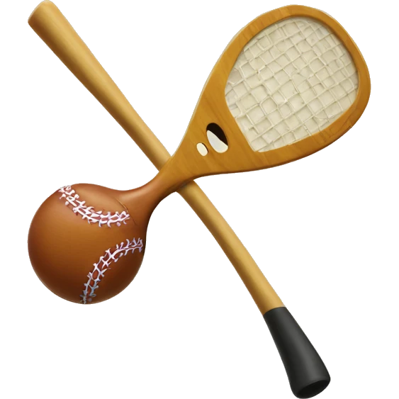 Wiffleball and a paddle emoji