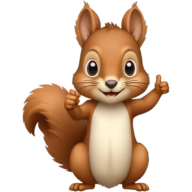 Squirrel thumbs up  emoji