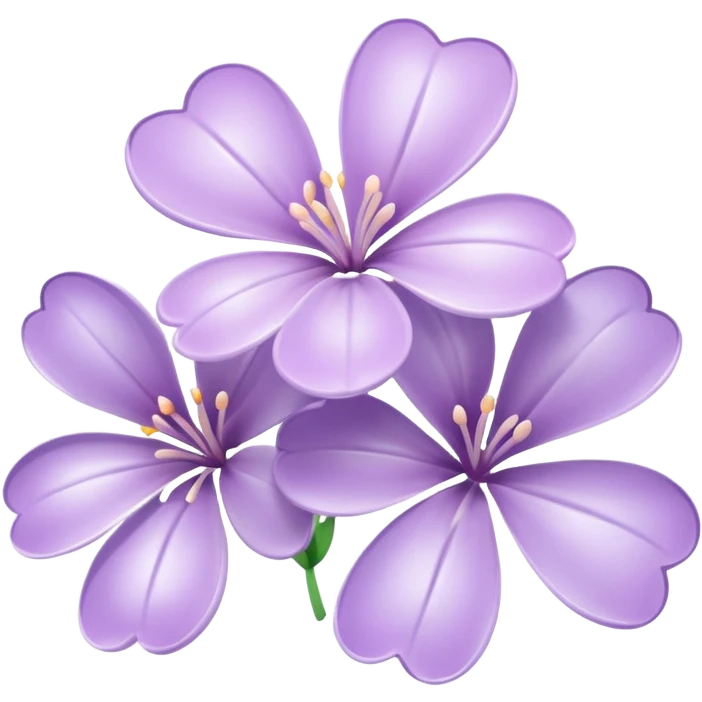 pastel lilac flowers with shiny petals emoji