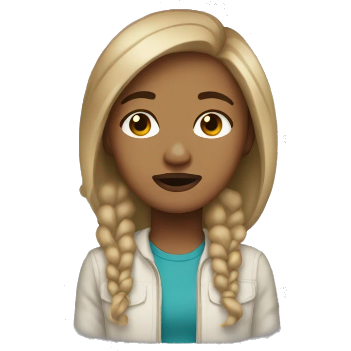 digusted light skin brown hair emoji