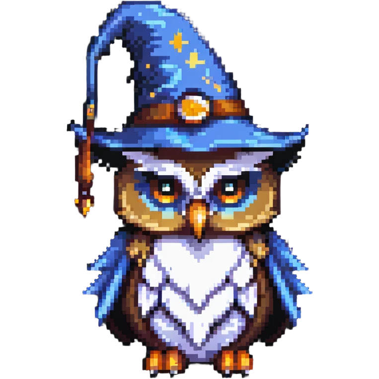 owl with a wizard hat emoji
