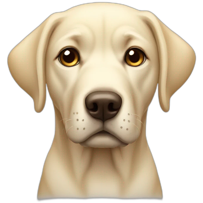 Pale Labrador dog sad emoji