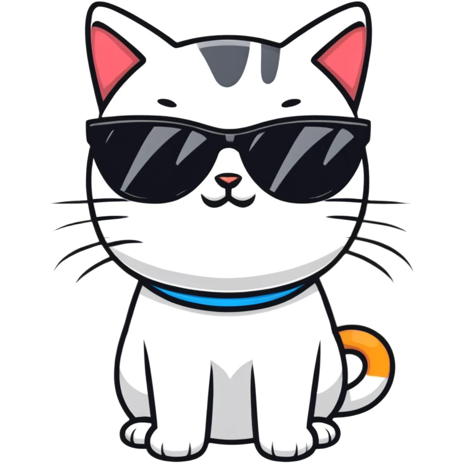 Cat with sunglasses emoji