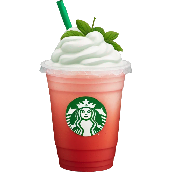 Starbucks strawberry refresher  emoji
