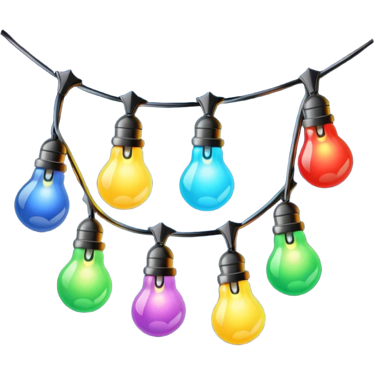 Large chritsmas lights emoji