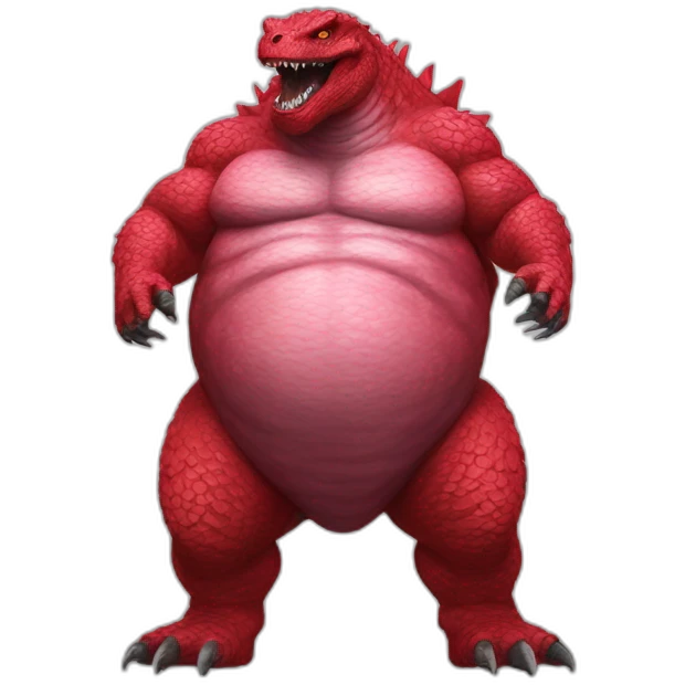 Godzilla obesity red emoji