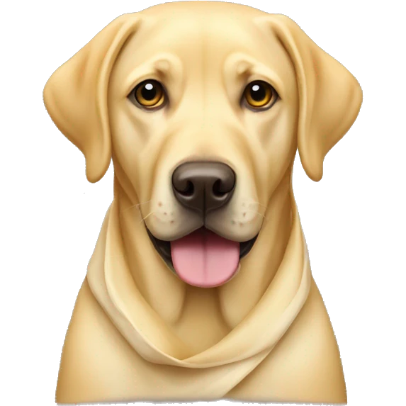 Yellow Labrador colored in tortilla emoji