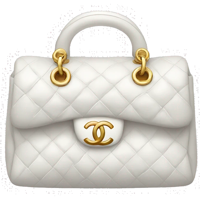 White Chanel bag  emoji