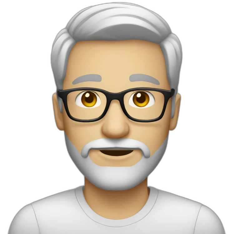 a guy wearing glasses and looking cool with medium white skin tone and a bit of beard emoji