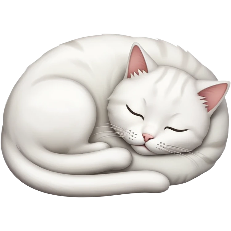 Cat sleep white emoji