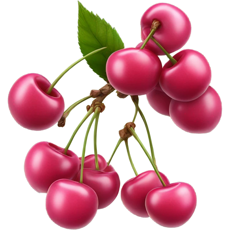 Pink cherries emoji