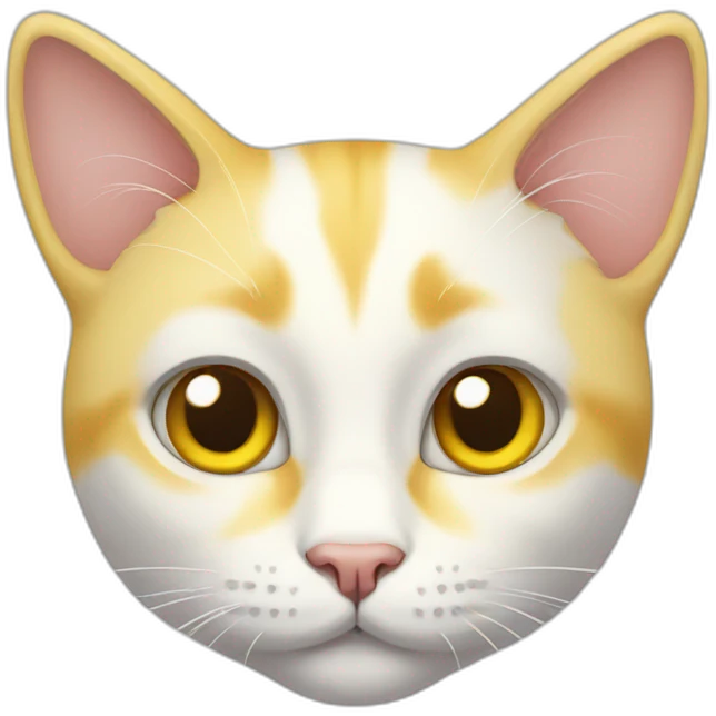 white yellow cat emoji