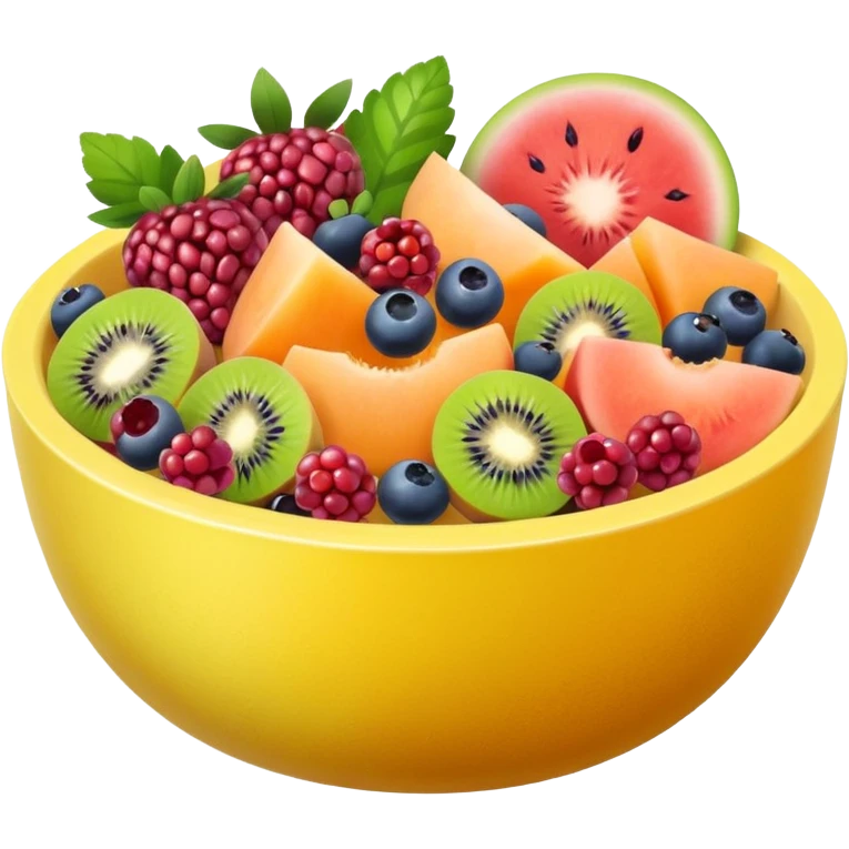 fruit salad yellow bowl emoji