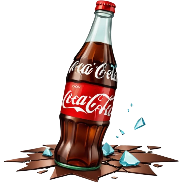 shattered bottle of coca cola emoji