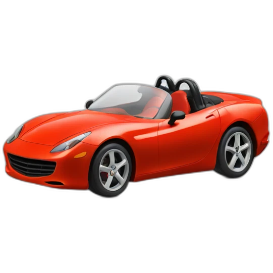 man with tomato face driving a sports car emoji