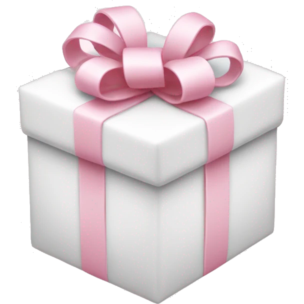 Light pink and white present emoji