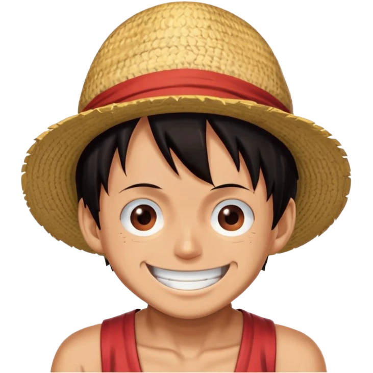 Luffy from One Piece giving a big smile emoji