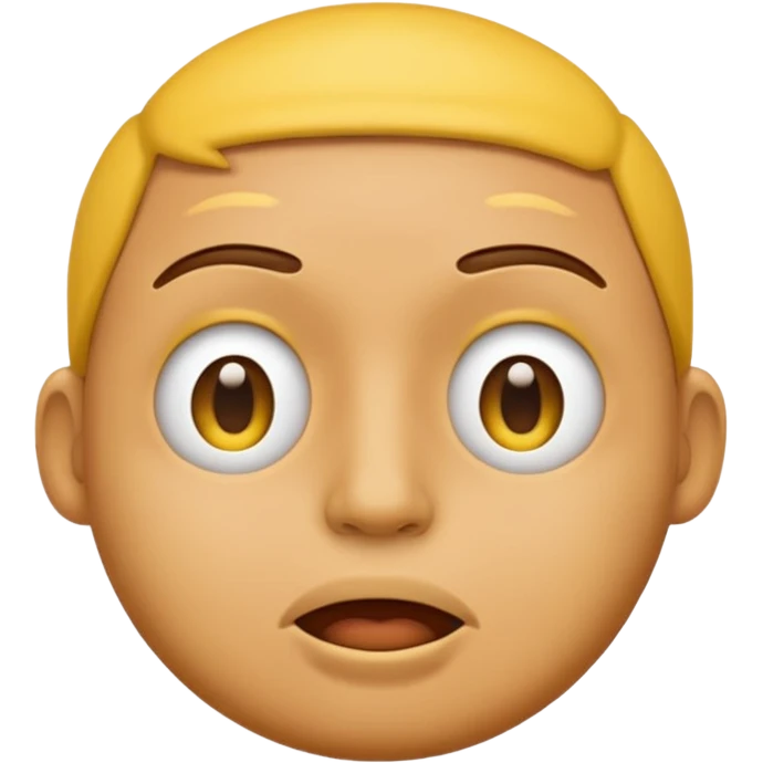 a yellow male emoji with a closed mouth emoji