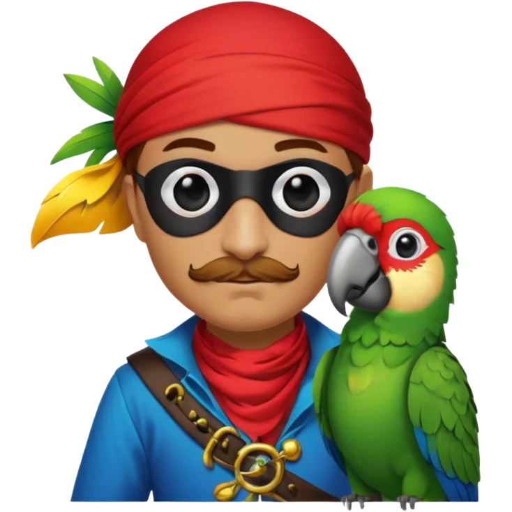 pirate and parrot emoji