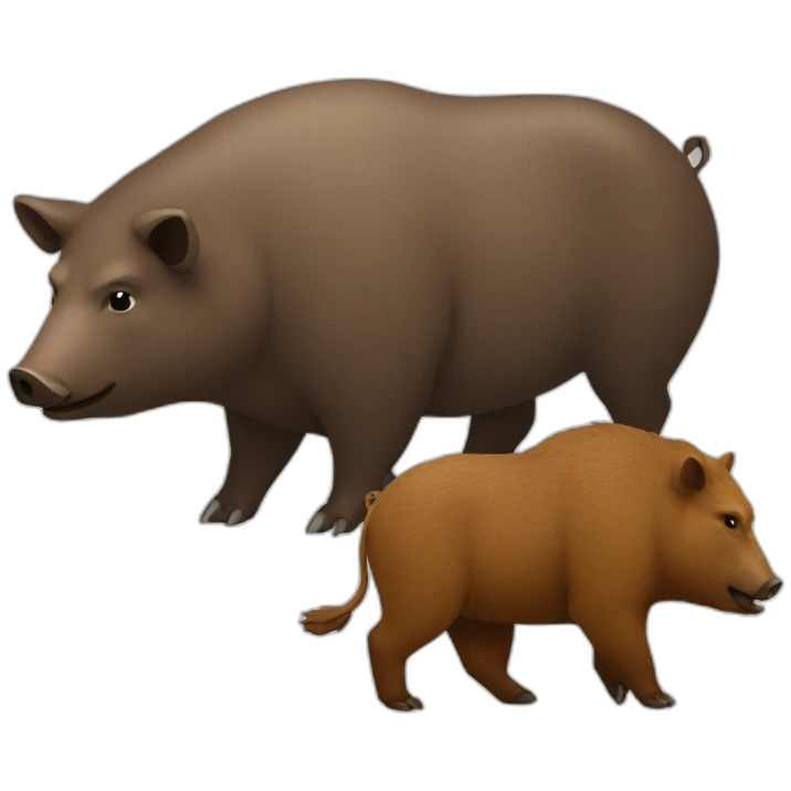 boar and bear emoji