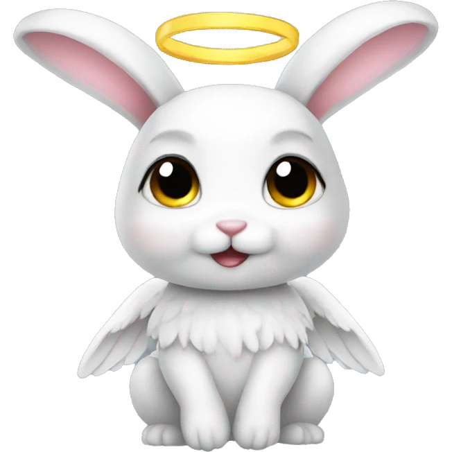 bunny with angel wings emoji