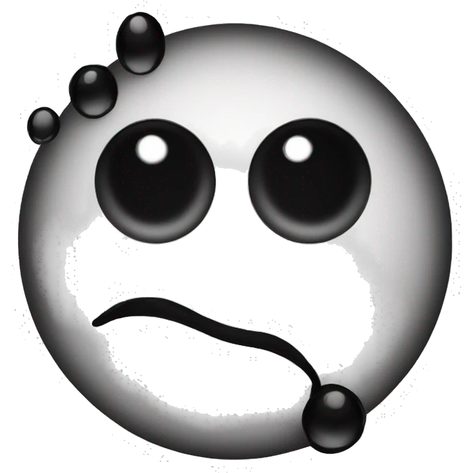Ink drop black with 2 circle eyes  emoji
