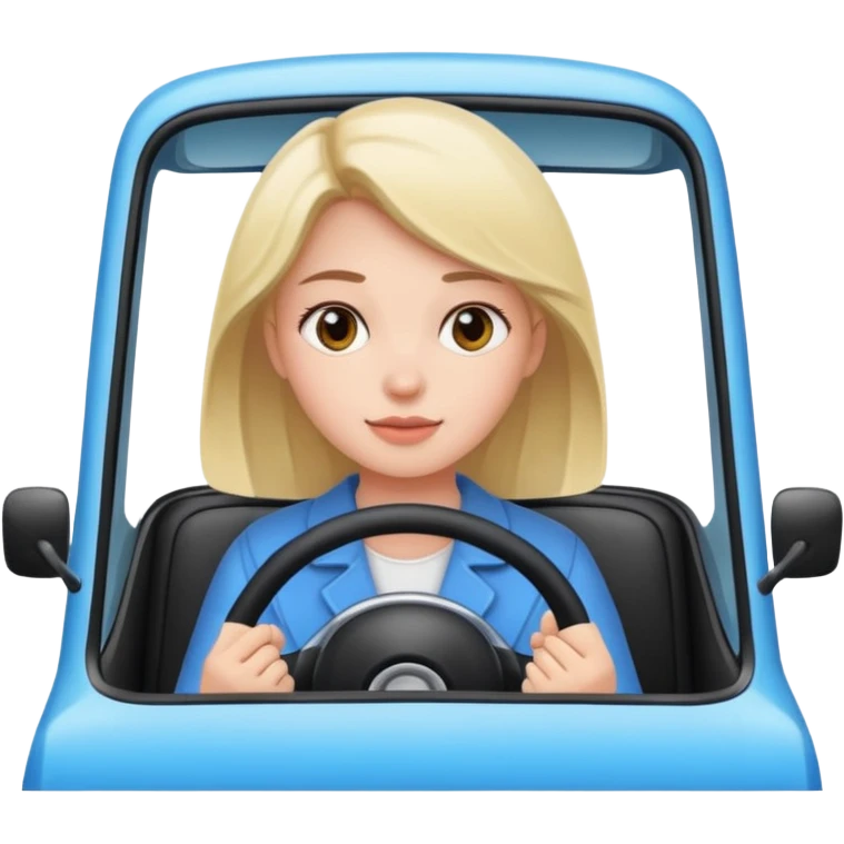 Girl driving to the store emoji