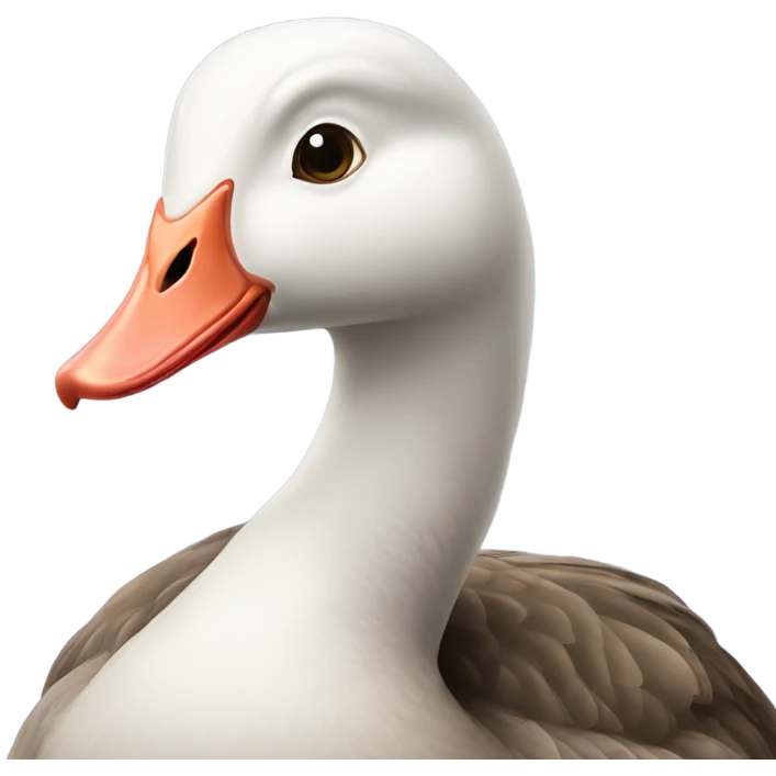 Cross-eyed goose emoji