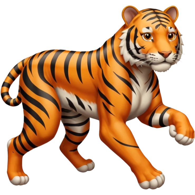 High resolution of a runnig tigar emoji