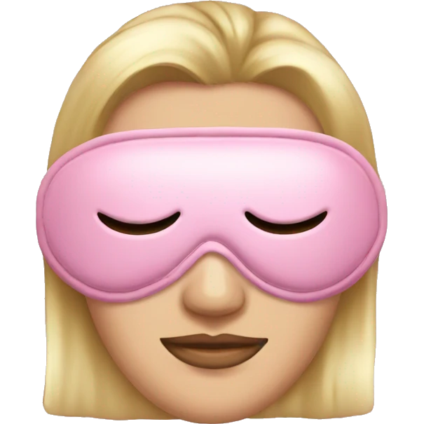 Pink satin sleep mask emoji