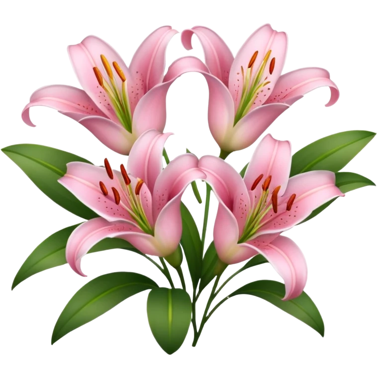 Lilies flower pink emoji