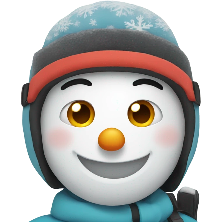 Snowman skiing  emoji