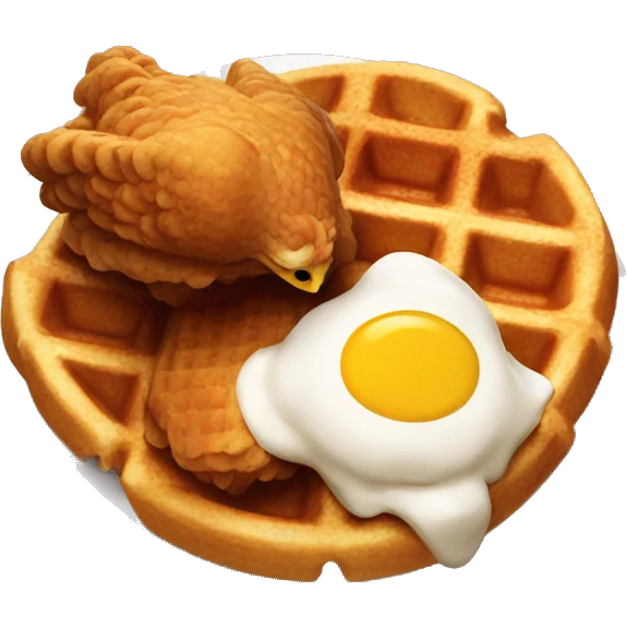 Chicken and waffles emoji