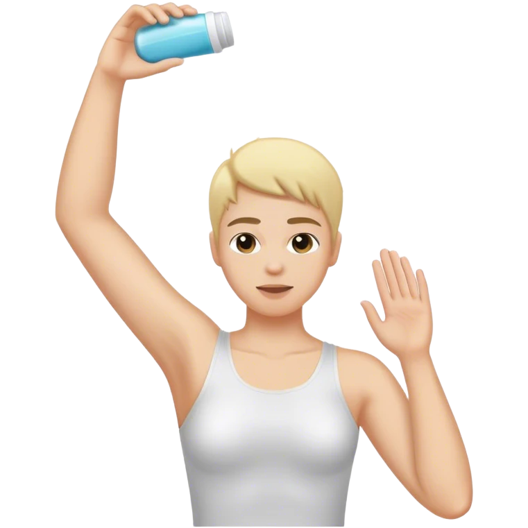 applying deodorant under arms arrow emoji
