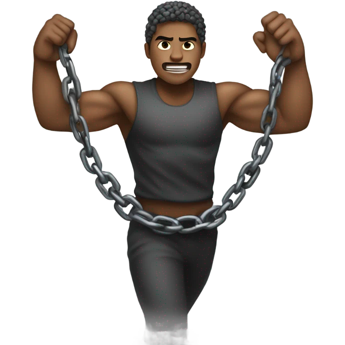 Breaking away from a chains emoji
