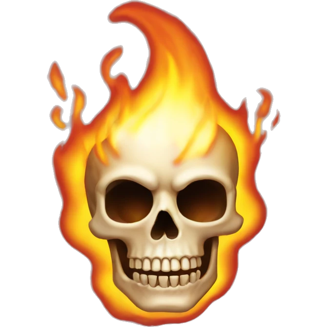 Skull on fire emoji