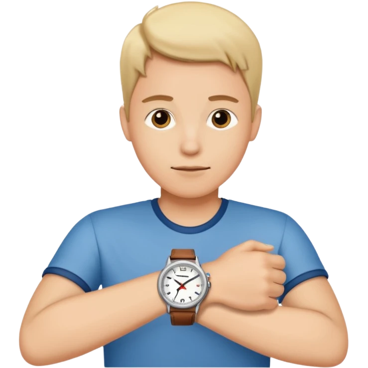 Person checking watch emoji