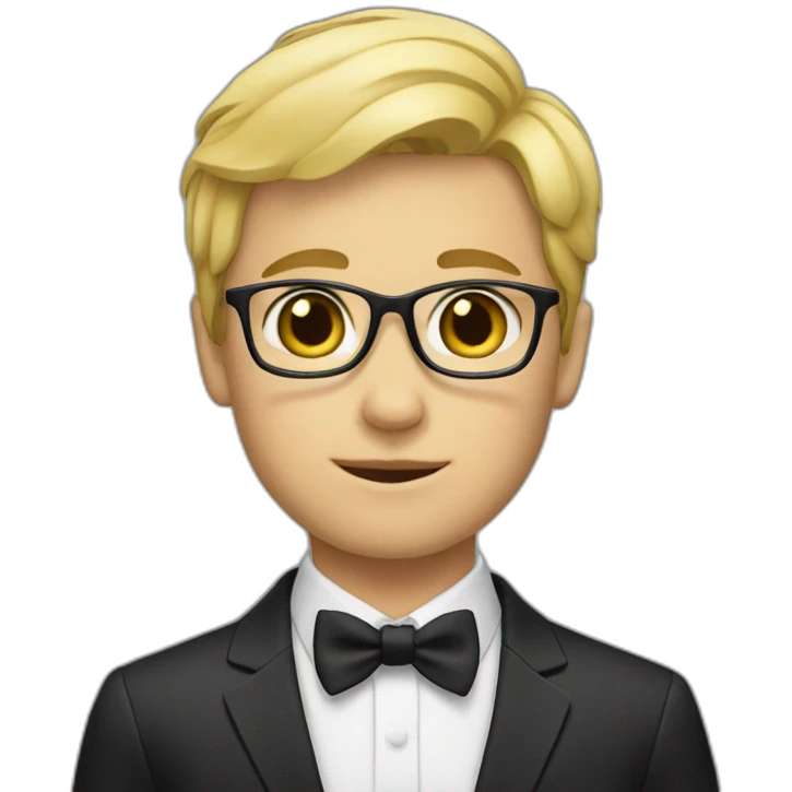 blonde boy in suit emoji