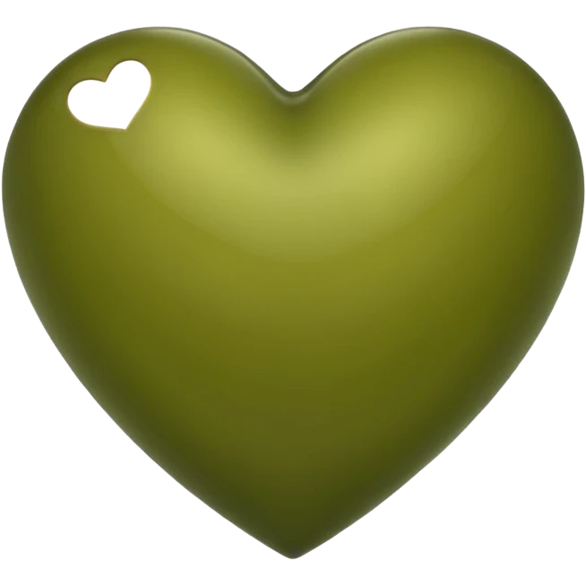 olive green heart  imogjies emoji