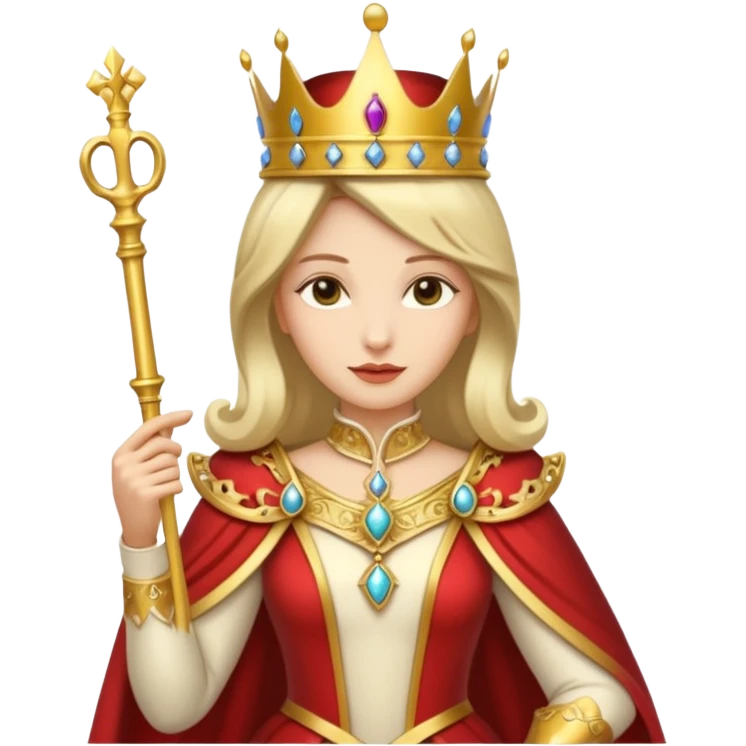 Solitaire card queen emoji