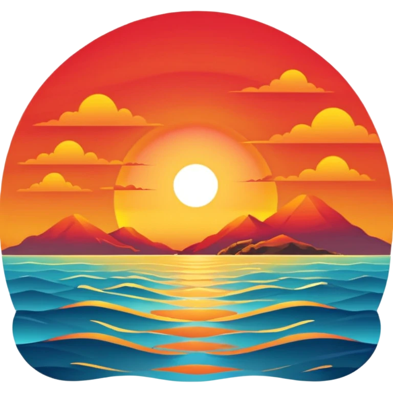 ocean sunset horizon emoji