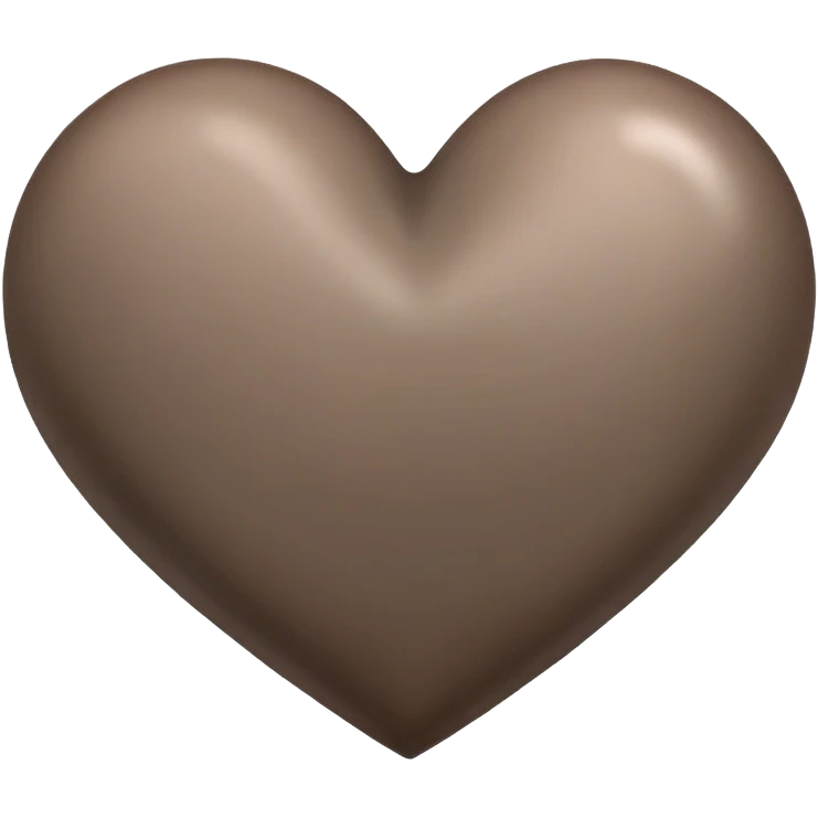 Grayish brown heart emoji