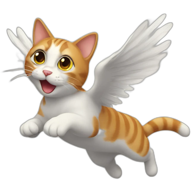 cat flying emoji