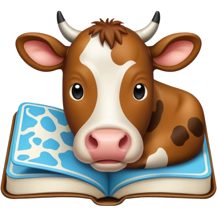 Cow print journal emoji
