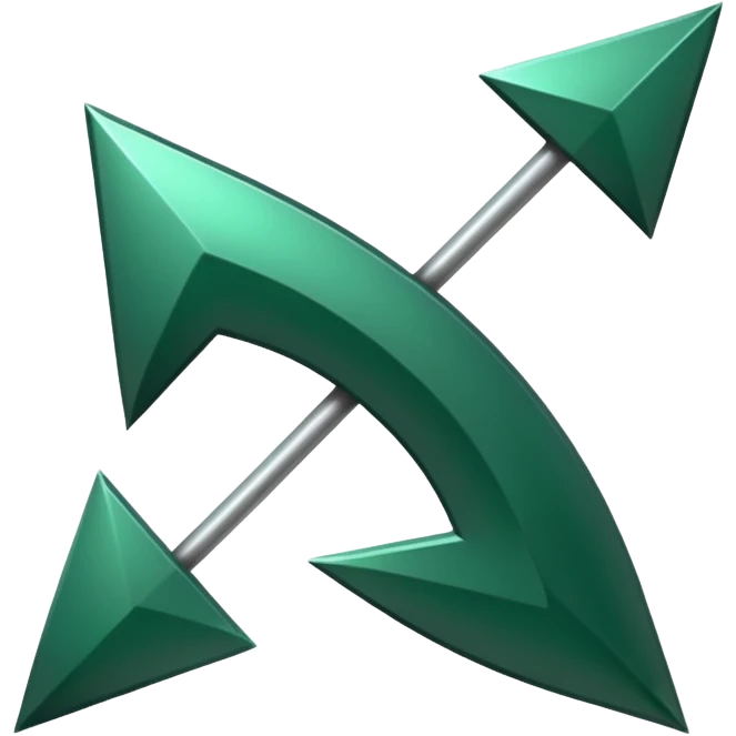 
dark green curved thick sharp arrow down emoji
