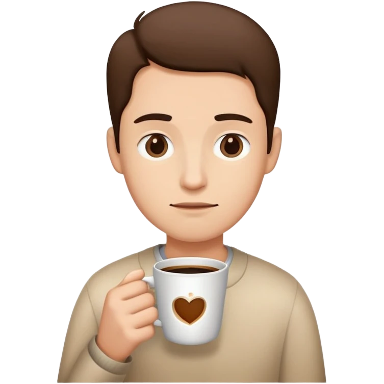 face half asleep with coffee cup emoji