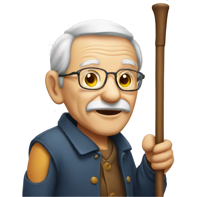 old man with cane emoji
